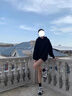 拉夏貝爾重磅連帽衛衣女秋季內搭寬松純棉上衣外套 黑色 S 曬單實(shí)拍圖