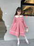 安妮優(yōu)兒（Anneyol）女童秋冬款連衣裙2025新款秋冬季小女孩公主裙秋裝兒童長(cháng)袖裙子 粉色加絨 150 曬單實(shí)拍圖