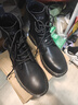 海瀾之家HLA馬丁靴男高幫秋冬工裝鞋子男士靴子男HAAGZM4DAE411 黑色 43 曬單實(shí)拍圖