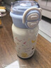 聚莜家小貓雙飲杯子保溫杯女生2025新款高顏值學(xué)生上學(xué)專(zhuān)用可愛(ài)吸管水杯 藍色涂鴉星球保溫杯 500ML 曬單實(shí)拍圖