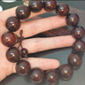 石玥珠寶15mm印度小葉紫檀手串盤(pán)串文玩佛珠念珠手鏈男女士款 木手串把件 曬單實(shí)拍圖
