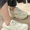 FILA FUSION斐樂(lè )女鞋BIANCO老爹鞋季新款硬糖鞋休閑鞋厚底運動(dòng)鞋女 棉花糖/銀-MM 38 曬單實(shí)拍圖