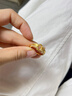 海上羅孚黃金雙扣拉絲戒指女士999足金點(diǎn)鉆鑲嵌戒子指環(huán)情人節禮物送女友 戒指盒定金 曬單實(shí)拍圖