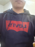 Levi's【特價(jià)來(lái)襲】李維斯情侶同款經(jīng)典寬松休閑logo套頭連帽衛衣 藏藍色 19622-0007 S 曬單實(shí)拍圖