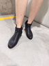 achette雅氏5SF3 簡(jiǎn)約正裝短靴優(yōu)雅相拼女靴 14-黑色 38 曬單實(shí)拍圖