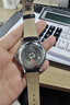 時(shí)光一百（TIME100）機械表國潮輕奢復古男士手表多功能飛輪機芯能量顯示皮帶商務(wù)男表 鋼色 曬單實(shí)拍圖