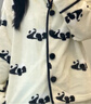野獸派家居（tbh）熊貓嘭嘭法蘭絨家居服套裝可外穿秋冬長(cháng)袖情侶睡衣禮物 熊貓嘭嘭法蘭絨家居服 撅屁屁 S 曬單實(shí)拍圖