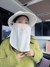 貓人防曬帽女夏季防紫外線(xiàn)全臉遮陽(yáng)面罩護頸一體太陽(yáng)帽戶(hù)外遮陽(yáng)帽子女 米白色 均碼（56-60） 曬單實(shí)拍圖