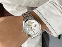 瑞士正品百達翡麗手表男士自動(dòng)機械表防水夜光商務(wù)多功能通用男表 鋼帶間白男 (順豐包郵） 42mm 曬單實(shí)拍圖