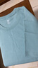 幼嵐（ALLBLU）幼嵐「新新棉」柔軟耐洗純色短袖T易打理24春新款兒童T恤親子款 【媽媽款】尼羅河藍 170 (L) 曬單實(shí)拍圖