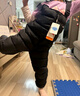 保姆鵝 兒童羽絨背帶褲保暖舒適男女童易穿脫防風(fēng)防寒連體褲冬 大象灰 120 曬單實(shí)拍圖