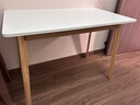 慕加書(shū)桌書(shū)架一體桌女生臥室家用簡(jiǎn)約電腦桌實(shí)木腿靠墻學(xué)生學(xué)習桌子 【實(shí)木方腿】暖白色100*60CM 曬單實(shí)拍圖