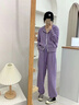 巧丂小個(gè)子多巴胺春秋新款運動(dòng)套裝女寬松顯瘦衛衣韓系時(shí)尚休閑兩件套 紫色 請根據詳情尺數據選碼 M 曬單實(shí)拍圖