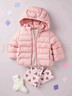 優(yōu)衣庫嬰幼兒寶寶PUFFTECH空氣棉服可機洗拉鏈連帽外套478427 10 水粉色 100 曬單實(shí)拍圖