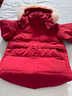 DOMIAMIAKIDS品牌中大童兒童羽絨服女童中長(cháng)款童裝女孩加厚保暖外套女新款 酒紅色 120 曬單實(shí)拍圖