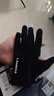 蘭帕達新款騎行手套雙箭頭掌墊抓絨保暖自行車(chē)男女秋冬長(cháng)指絨輝 （雙箭頭掌墊）黑色抓絨手套 L 曬單實(shí)拍圖
