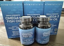 Viva Naturals[花少同款]美國進(jìn)口高純度深海魚(yú)油omega3歐米伽3軟膠囊180粒*3瓶 曬單實(shí)拍圖