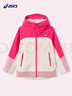 亞瑟士（asics）童裝25年秋季中大童三防夾克防風(fēng)透濕拼色外套 曬單實(shí)拍圖