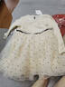 H&M童裝女嬰裙子秋季波點(diǎn)褶邊圓領(lǐng)長袖紗裙連衣裙1246843 奶油色/波點(diǎn) 90 90/52 90/52 曬單實(shí)拍圖