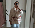 果殼（Gukoo）睡衣女秋冬款HelloKitty系列保暖舒適提花舒棉絨女士家居服套裝 牛乳白 L 曬單實(shí)拍圖