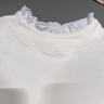 妙奕嘉德絨半高領(lǐng)蕾絲白色打底衫女秋冬內搭外穿洋氣2025新款上衣高級感 白色德絨立領(lǐng)袖口蕾絲花邊打底衫 L 【建議110-130斤】 曬單實(shí)拍圖