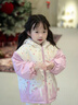 迪士尼（Disney）女童夾棉外套2025新款韓版兒童薄款棉衣女寶寶可愛(ài)風(fēng)外穿連帽上衣 CS488--2024紫色 90 建議80-90cm1歲-1歲半 曬單實(shí)拍圖