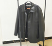 恒源祥海寧真皮皮衣羽絨服內膽中年爸爸裝商務(wù)休閑男頭層綿羊皮夾克外套 黑色 185/3XL 曬單實(shí)拍圖