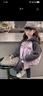 乖妮貓女童外套深秋冬款2025款洋氣小女孩夾棉連帽棉服上衣兒童加厚衣服 紫色 150 cm 曬單實(shí)拍圖