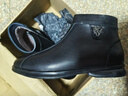東方駱駝（EASTERN CAMEL）中老年真皮高幫靴子男皮靴加絨保暖秋冬季男鞋馬丁靴爸爸鞋 黑色 41 【精美禮盒包裝】 曬單實(shí)拍圖