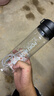 聚莜家水杯男雙蓋高顏值杯子網(wǎng)紅學(xué)生大容量太空杯運動(dòng)女士夏天便攜水杯 透明黑色800ml 曬單實(shí)拍圖