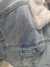 森馬（Semir）牛仔外套女拼接仿兔毛翻領(lǐng)寬松港風(fēng)冬季落肩夾棉夾克103724108001 曬單實(shí)拍圖