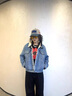 Levi's李維斯25年秋冬新款女士休閑多口袋仿羊羔絨牛仔外套36136 中藍色 L 曬單實(shí)拍圖