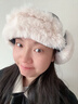 目丸雷鋒帽女冬季毛絨加厚防寒防水滑雪皮帽保暖護耳騎行東北棉帽子女 曬單實(shí)拍圖