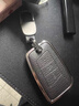 索飾適用大眾邁騰B8汽車(chē)鑰匙套帕薩特CC蔚攬金屬速騰殼途觀(guān)L羊皮包扣 玄武黑 【掛繩帶】 法國山羊皮 曬單實(shí)拍圖