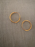 周六福簡(jiǎn)約圓形黃金耳圈耳環(huán)女生日禮物計價(jià)A0913144一對約1.57g 曬單實(shí)拍圖