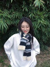 viney圍巾女冬季2025新款撞色彩虹條紋保暖韓系氛圍感針織毛線(xiàn)圍脖女 黑色-高端禮盒裝 曬單實(shí)拍圖