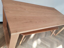 小半餐桌實(shí)木加厚現代日式家具家用小戶(hù)型長(cháng)桌櫻桃木客廳工作臺大板桌 櫻桃木餐桌1.8m 曬單實(shí)拍圖