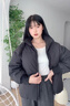 矜持范棉服女款2025年最新款棉襖女冬季短款面包服加厚棉衣外套韓版 黑色 M 100到115斤 曬單實(shí)拍圖