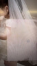 史努比高端白色夏裝女童周歲生日抓周花童婚紗禮服女寶公主裙短袖蓬蓬裙 白色蓬蓬裙+發(fā)卡頭紗 90 曬單實拍圖