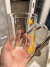 富光玻璃杯家用兒童牛奶杯子帶刻度吸管水杯 寶寶沖泡奶粉杯帶把手 曬單實(shí)拍圖