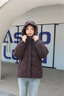 波司登25新款羽絨服女短款寬松休閑通勤連帽冬季舒適保暖外套B250245202 咖啡玫瑰7F26 S 160/84A 體重約100-110斤 曬單實(shí)拍圖