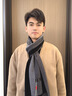 浪莎（LangSha）圍巾男士圍脖羊毛混紡秋冬季加厚保暖高檔禮盒送長(cháng)輩父親男友禮物 曬單實(shí)拍圖