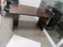 惠尋實(shí)木大長(cháng)書(shū)桌客廳亞克力大板桌餐桌一體家用多人閱讀學(xué)習桌工作臺 黑胡桃色#大板桌 140cm*80cm*75cm 曬單實(shí)拍圖