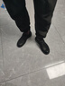 新款男鞋真皮厚底軟底軟皮舒適休閑鞋子圓頭系帶男士商務(wù)休閑皮鞋 黑色系帶 39 (245mm) 曬單實(shí)拍圖