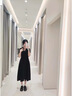 花花公子大碼胖mm赫本風(fēng)黑色連衣裙女2025夏季新款氣質(zhì)名媛女神感長(zhǎng)裙 黑色 L 建議100-120斤 曬單實(shí)拍圖