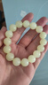 潤鈺福祥天然和田玉淺黃玉手鏈男女士款轉運珠手串約40克單珠直徑約12m 曬單實(shí)拍圖