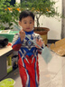 伊佳林奧特曼衣服連體衣禮盒男童賽羅澤塔面具兒童演出服COS服萬(wàn)圣禮物 賽羅【連體衣+面具+手套+禮盒】 110 曬單實(shí)拍圖