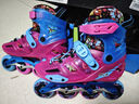 米高輪滑鞋兒童初學(xué)溜冰鞋直排輪旱冰鞋【斷碼撿漏清倉微瑕特價(jià)】 舊款MC8粉色 輪子微黃，鞋身微瑕 L 曬單實(shí)拍圖