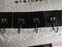 收米（ShouMi）免打孔掛鉤強力粘鉤承重門(mén)后免釘廚房衛生間無(wú)痕掛鉤 雅黑不銹鋼大掛鉤【5個(gè)裝】 曬單實(shí)拍圖