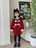 迪士尼女童紅色羊羔絨外套秋冬款2025新款兒童冬裝加絨加厚大童新年衣服 酒紅色 90 cm 曬單實(shí)拍圖